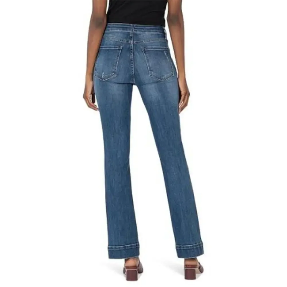 KUT from the Kloth Kelsey Jeans Women's 8 Blue Denim High-Rise Ankle DDR224 - Picture 9 of 12